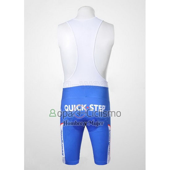 Quick Step Floor Ropa Ciclismo Culotte Corto 2010 Hombre Mangas Cortas Lider Rojo y Blanco